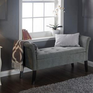 Grey Balmoral Window Seat Luxurious Chenille great storage