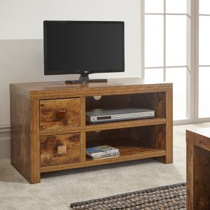 Jakarta 2 Drawer 2 Shelf TV Media Entertainment Unit distressed style