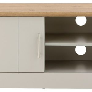 Kendal Small TV Unit Grey Oak colour top