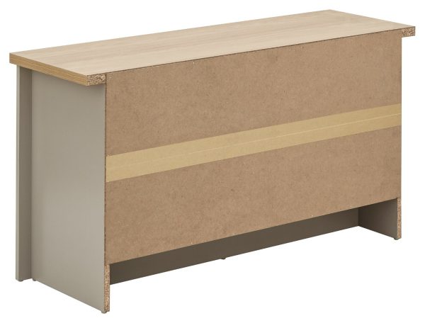 Lancaster 2 Shelf Shoe Storage bench Unit Grey & Oak Simple design - Image 4