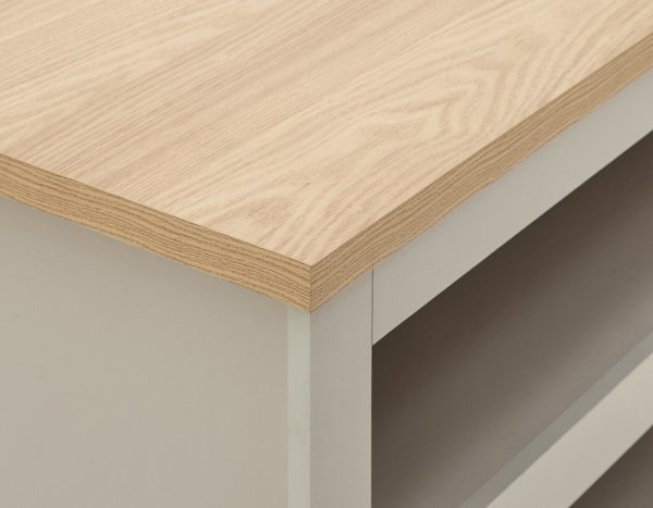 Lancaster 2 Shelf Shoe Storage bench Unit Grey & Oak Simple design - Image 6
