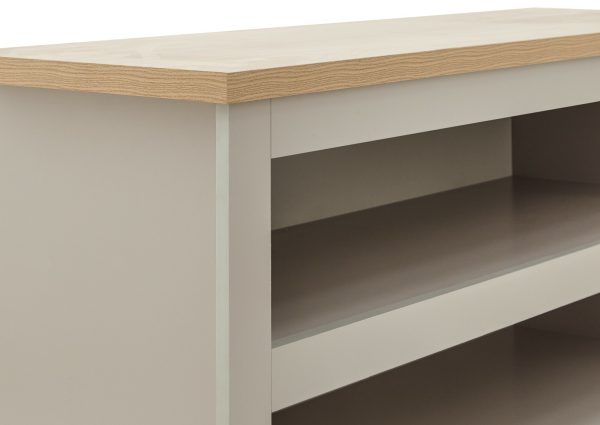 Lancaster 2 Shelf Shoe Storage bench Unit Grey & Oak Simple design - Image 8