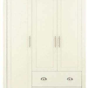 Lancaster 3 Door 2 Drawer Wardrobe - Cream