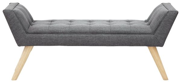 Milan Upholstered Storage Ottoman Bench Seat Footstool Bedroom Living Dark Grey - Image 3