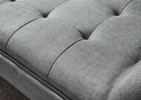 Milan Upholstered Storage Ottoman Bench Seat Footstool Bedroom Living Dark Grey - Image 5