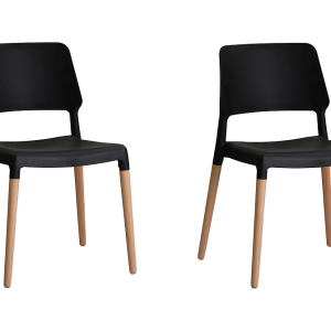 RIVA CHAIRS IN BLACK (PACK OF 2) BRAND NEW FREE DELIVERY Last pair