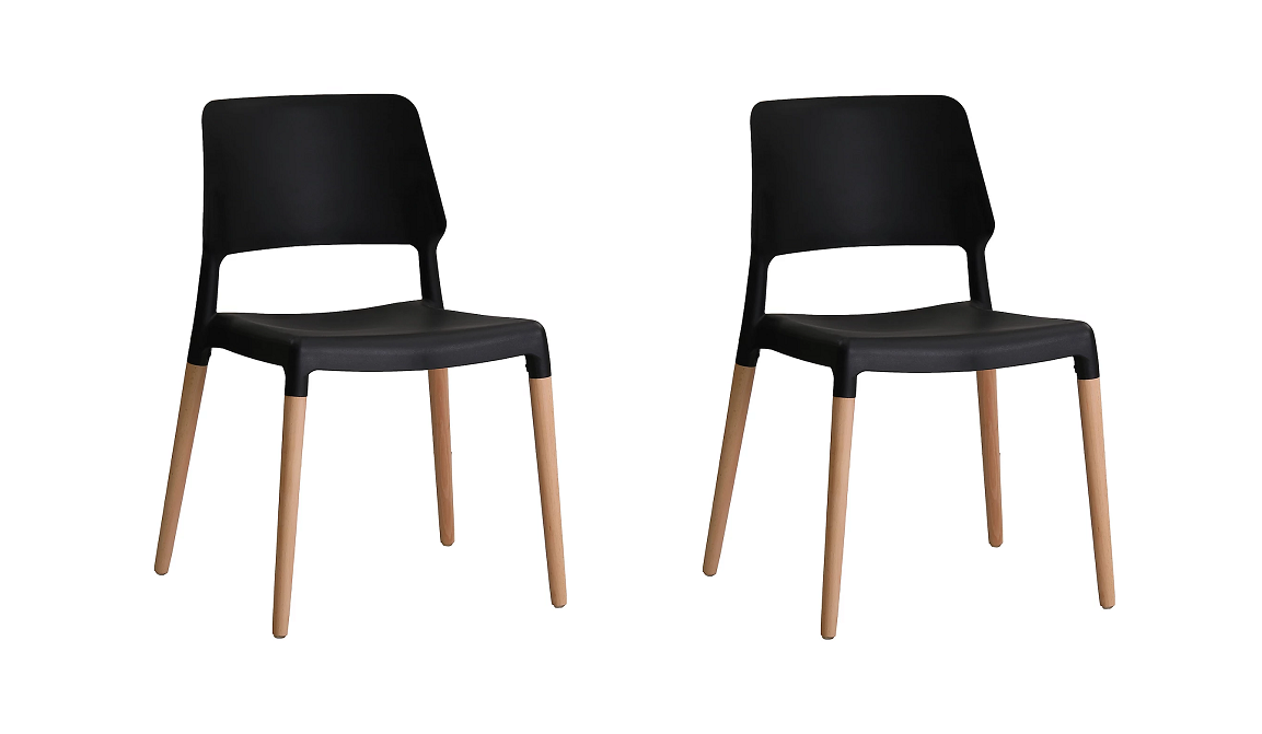 RIVA CHAIRS IN BLACK (PACK OF 2) BRAND NEW FREE DELIVERY Last pair
