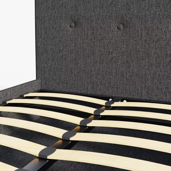 Ashbourne Bed Single Grey Fabric sprung slats 3ft bed frame - Image 8