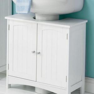 Colonial 2 Door Under Sink Basin Bathroom Cabinet White New