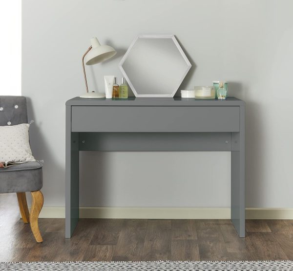 Grey Gloss Bedroom Dressing Table Desk Hallway Console Stylish Assembled COLLECT - Image 7