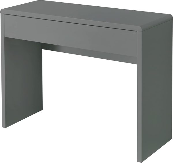 Grey Gloss Bedroom Dressing Table Desk Hallway Console Stylish Assembled COLLECT