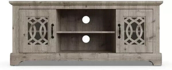 Mexican Grey 2 door 2 shelf TV Unit D39.9 x W199.5 x H50.4cm
