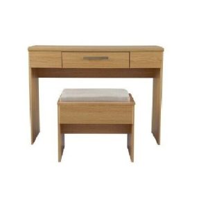 Normandy 1 Drawer Dressing Room Table Dresser Lamp Stool Desk Oak Colour