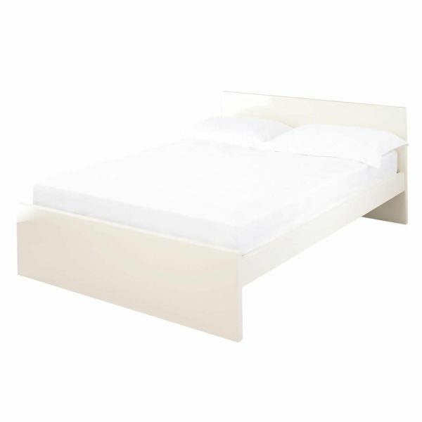 Puro Cream High Gloss Double 5ft King Size bed - Image 3