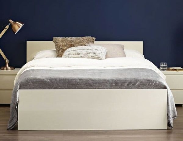 Puro Cream High Gloss Double 5ft King Size bed - Image 4