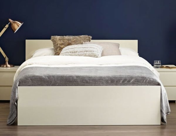 Puro Cream High Gloss Double 5ft King Size bed - Image 4