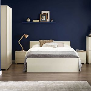 Puro Cream High Gloss Double 5ft King Size bed