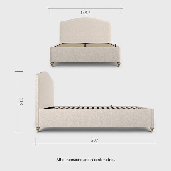 Side Lift 4ft 6 Double Ottoman lift up storage bed Natural Evesham style RRP ?549 - Image 7