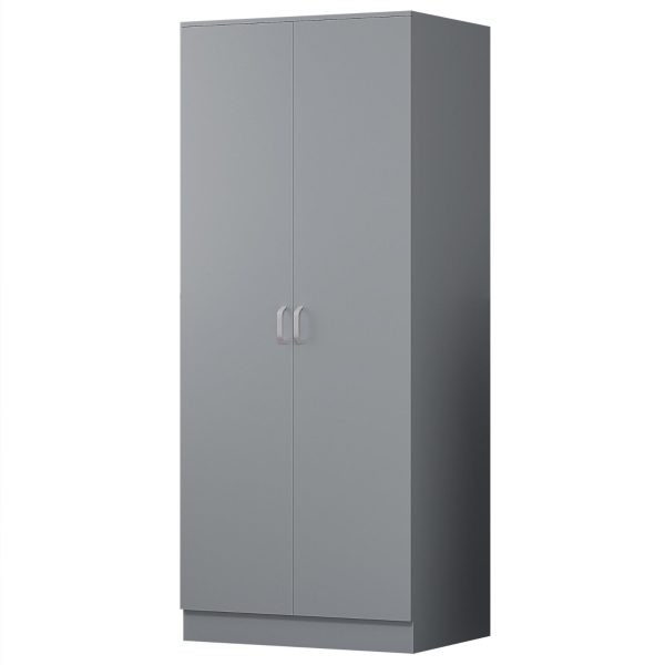 GREY 3 Piece Wardrobe Set Bedside 4 Drawer Chest of Drawers Bedroom Furniture - Image 3