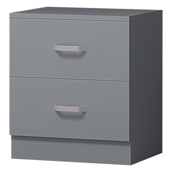 GREY 3 Piece Wardrobe Set Bedside 4 Drawer Chest of Drawers Bedroom Furniture - Image 7