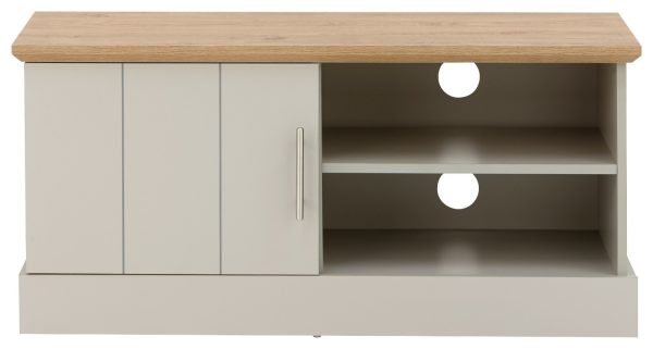 Kendal Small TV Unit Grey Oak colour top