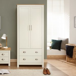 Lancaster 2 Door 2 Drawer Wardrobe - Cream