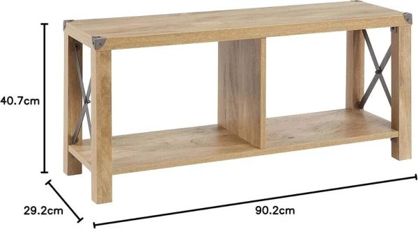 Multi-Use Storage Unit Coffee table/Lamp/ TV Media/ Wooden Effect Bench - Image 6
