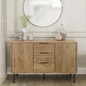 Nervata Sideboard Cabinet Living Dining Room Oak