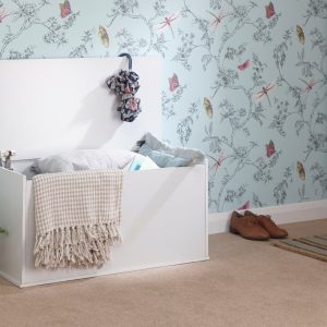 Panama Ottoman Storage bench Unit White ideal for bedding and blankets