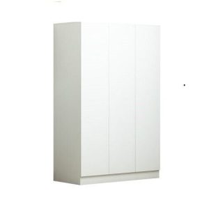 Stora 120cm Modern Bedroom 3 Door Wardrobe with Storage Shelves Matt White