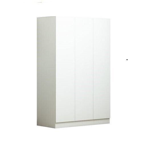 Stora 120cm Modern Bedroom 3 Door Wardrobe with Storage Shelves Matt White