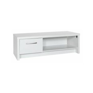 Venice 1 drawer coffee table in white loft studio also use as a TV unit