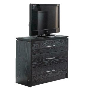 Black Ash 3 Drawer Chest of Drawers landlords budget great value