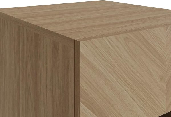 Catania Lamp Table Bedside Cabinet With 1 Drawer & Storage Shelf Oak - Image 5