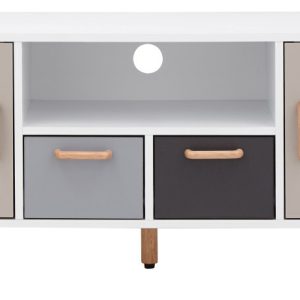G DELTA TRENDY LARGE TV UNIT  WHITE & GREY MULTI TONE STORAGE