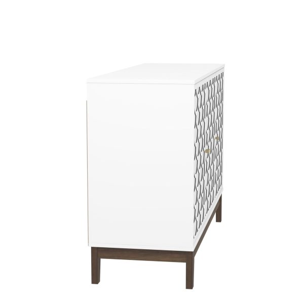 GFW Tipton 3 Door White Sideboard Cabinet Bedroom Hallway Long-Lasting - Image 7