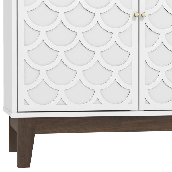 GFW Tipton 3 Door White Sideboard Cabinet Bedroom Hallway Long-Lasting - Image 8