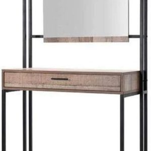 Hoxton Urban Rustic Bedroom Furniture Metal Frames Dressing Table & Mirror