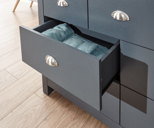 Lancaster Country style bedroom furniture merchants 7 Drawer chest BLUE - Image 8