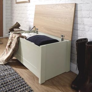 Lancaster Ottoman Storage Chest Box Bench Seat Hallway Living Bedroom Cream