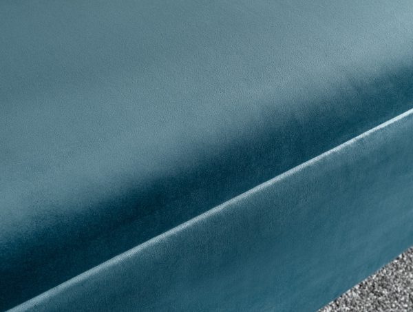 MYSTICA UPHOLSTERED OTTOMAN BOX STORAGE BENCH FABRIC BLANKET BOX STOOL TEAL - Image 11