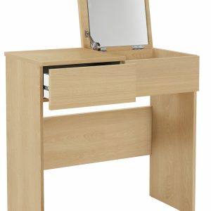 Malibu Beech effect 1 drawer Mirror Desk Dressing Table Dresser