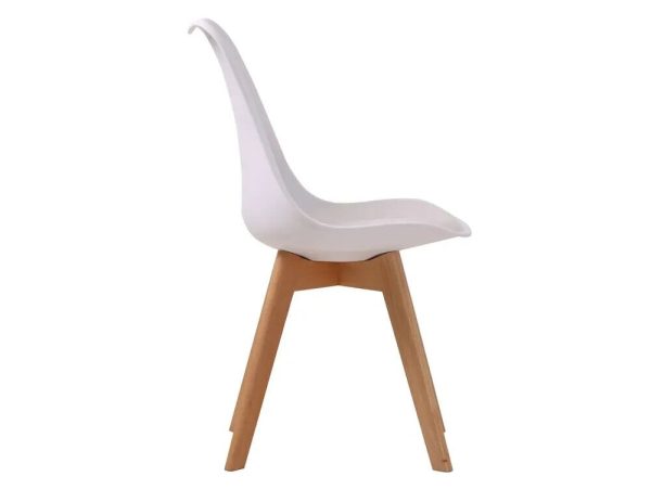 Pair of Louvre White Dining Chairs Brand New Free Delivery - Image 3