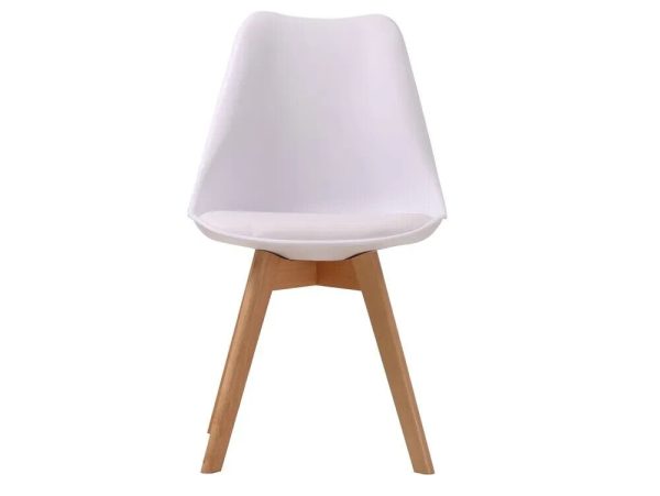 Pair of Louvre White Dining Chairs Brand New Free Delivery - Image 4