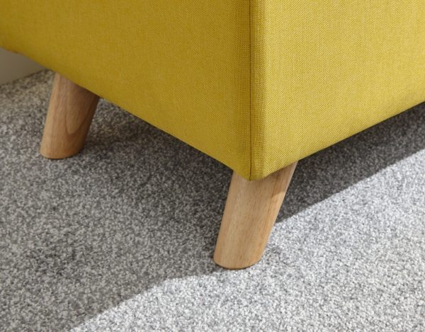 Secreto Fabric Bedroom, Hallway Ottoman Storage Window Seat Bench Mustard - Image 12