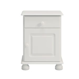 Steens Richmond 1 Drawer 1 Door Bedside Cabinet White