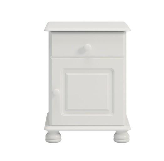 Steens Richmond 1 Drawer 1 Door Bedside Cabinet White