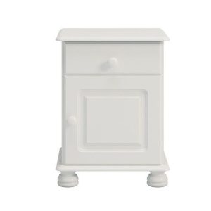 Steens Richmond 1 Drawer 1 Door Bedside Cabinet White