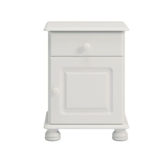 Steens Richmond 1 Drawer 1 Door Bedside Cabinet White